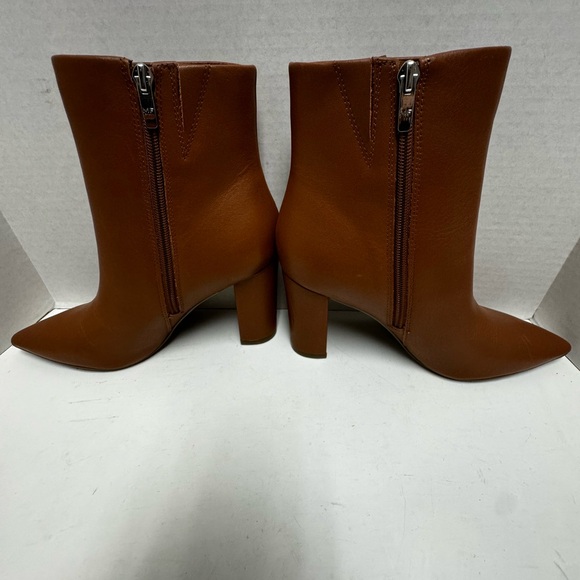 Marc Fisher Women's Brown Heeled Leather Ankle Boots Shoes Size 8 1/2 - Picture 12 of 16